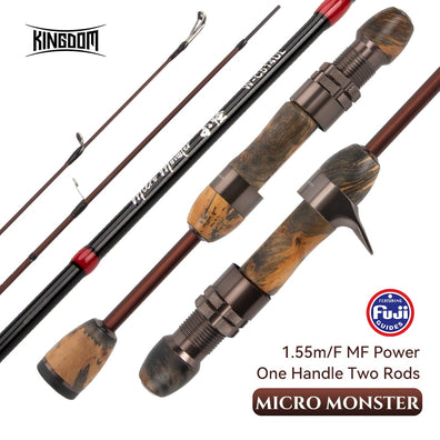 Kingdom Micro Monster BFS Casting/Spinning Stream Rod 1.55m 2-3PC UL Power